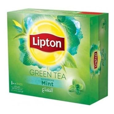 Lipton Green Tea Bag Mint 100Tb, 12 Pieces Per Carton